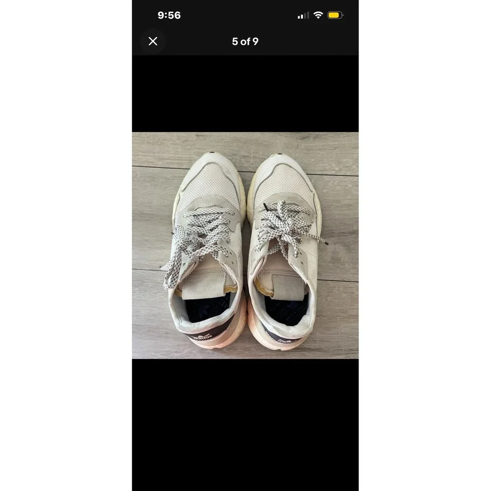 adidas Nite Jogger Cloud White Mens Size 11.5 Boost Sneakers EE6255